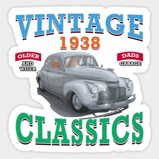 Vintage Classic Car Garage Hot Rod Novelty Gift Sticker